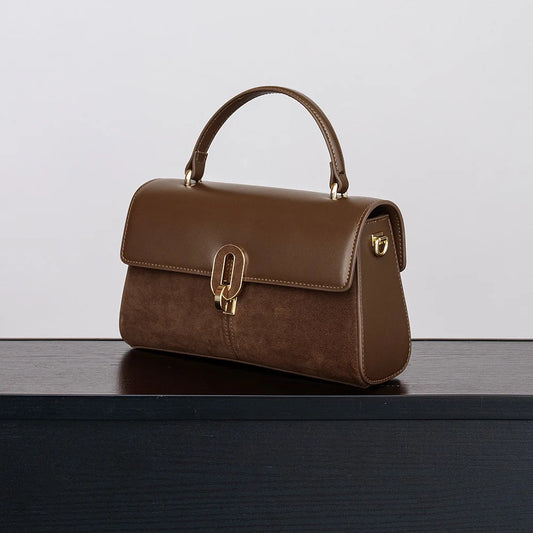 Autumn Winter New Luxury Genuine Leather Women Handbag Shoulder Crossbody Tote Minimalist Phone Bag