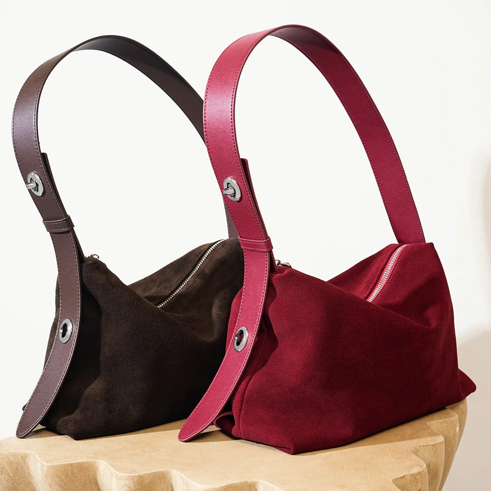Hot Sale Genuine Leather Women's Tote Bag Large Capacity Shoulder Bag Work Handbag Underarm Bag 
