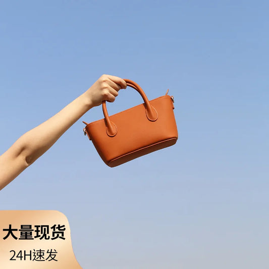 Genuine Leather Shoulder Bag 2025 New Casual Simple Crossbody Handbag Women Top Handle Bag