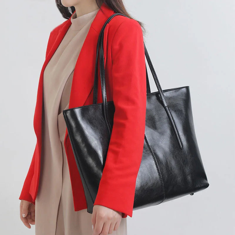 2025 New Women Handbag Large Capacity Tote Bag Fashion Leather Shoulder Bag for Work and Daily Use
