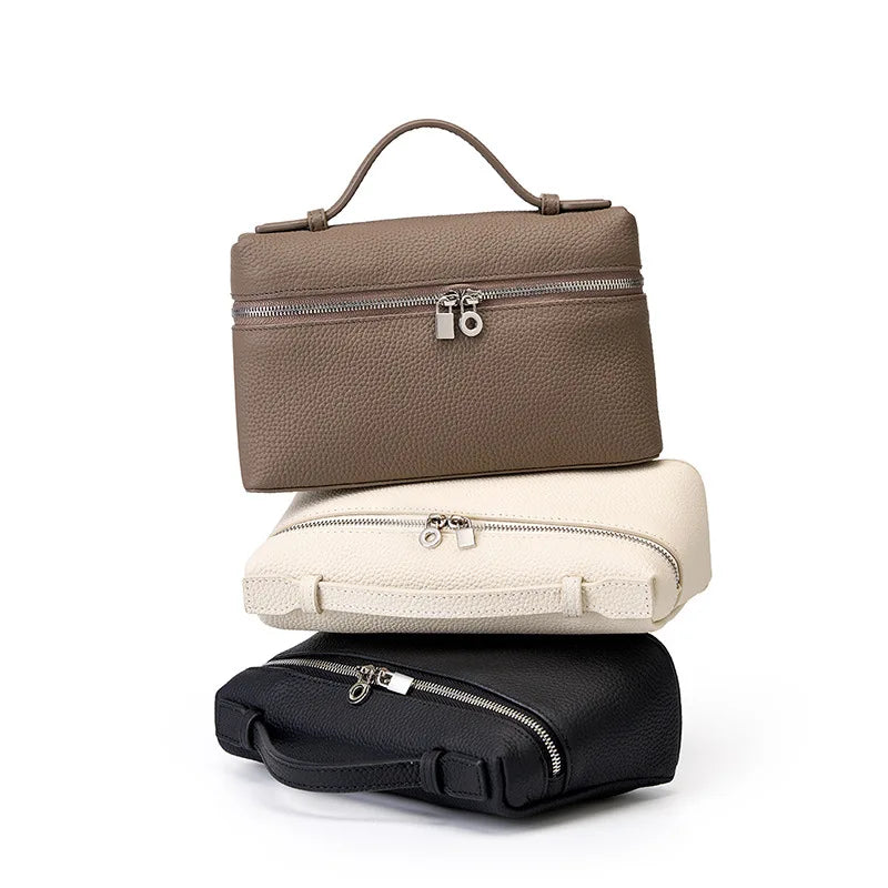 Genuine Leather LP19 Lunch Box Bag Women's 2025 New Handbag Crossbody Small Box Bag