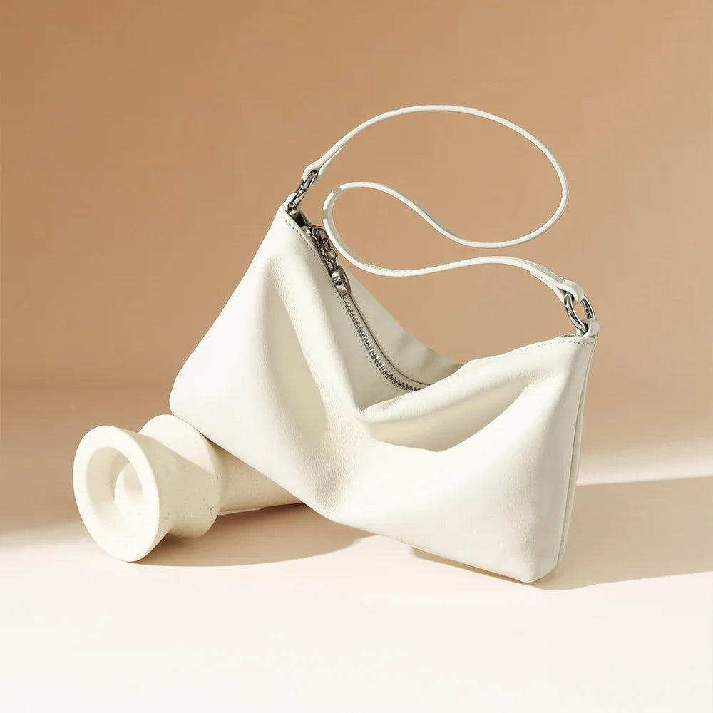 French Style Underarm Bag Elegant Small Square Shoulder Bag Women Niche Design Chain Crossbody Commuter Handbag